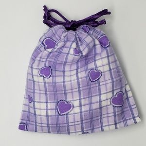 BRAND NEW 6 - 5x5 PURPLE HEARTS DRAWSTRING BAGS